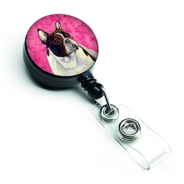 Carolines Treasures Pink French Bulldog Retractable Badge Reel LH9382PKBR